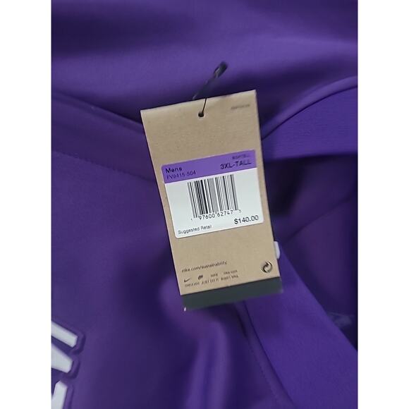 Utah Jazz Purple Dri Fit Nike Zip Coaches Jacket Jacket Size 3XLT New MSRP $140 - Picture 4 of 8